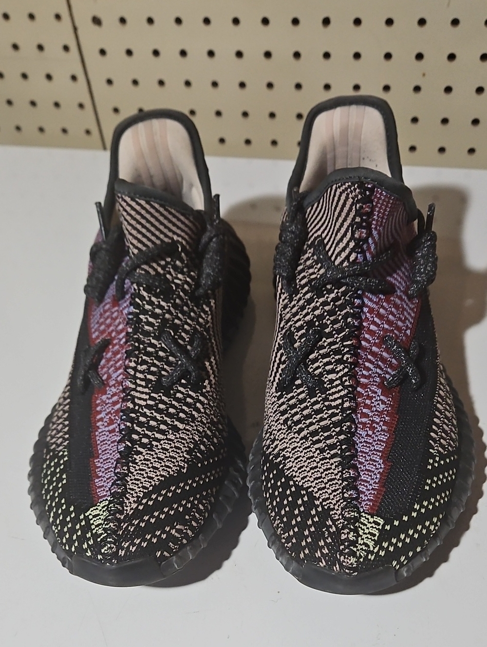 Multicolor Knit Athletic Sneakers Yeezy 350 Yechiel Size 11 Non Reflective